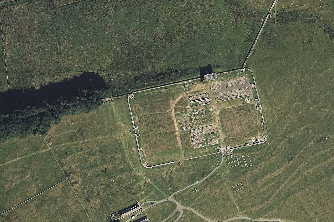 Hadrian's Wall Path - Housesteads aerial view